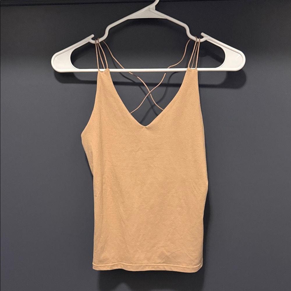 Gaze Tan Strappy Women's Tank Top